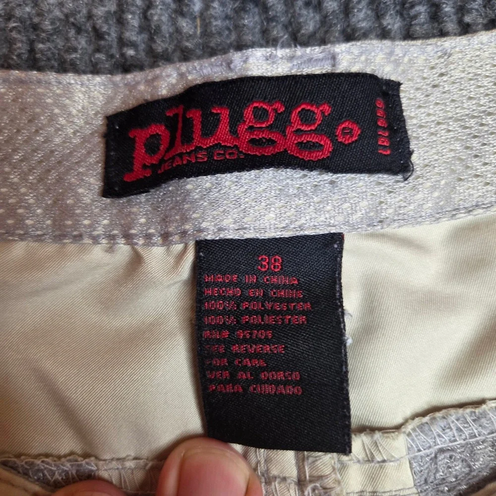 Plugg Jeans‎ Co. Men's Size 38 Beige Cargo Shorts Casual Relaxed Fit